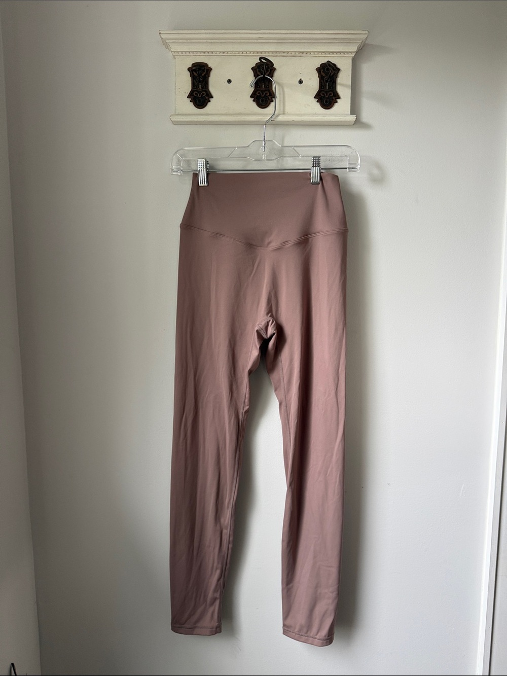 Revyve Active High-Waist Leggings in Dusty Mauve 28” Atheltic Tights Yoga Sculpt